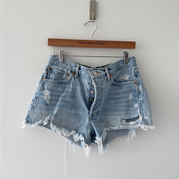 AGOLDE Parker Shorts in Swapmeet 28 - Picture 3 of 6